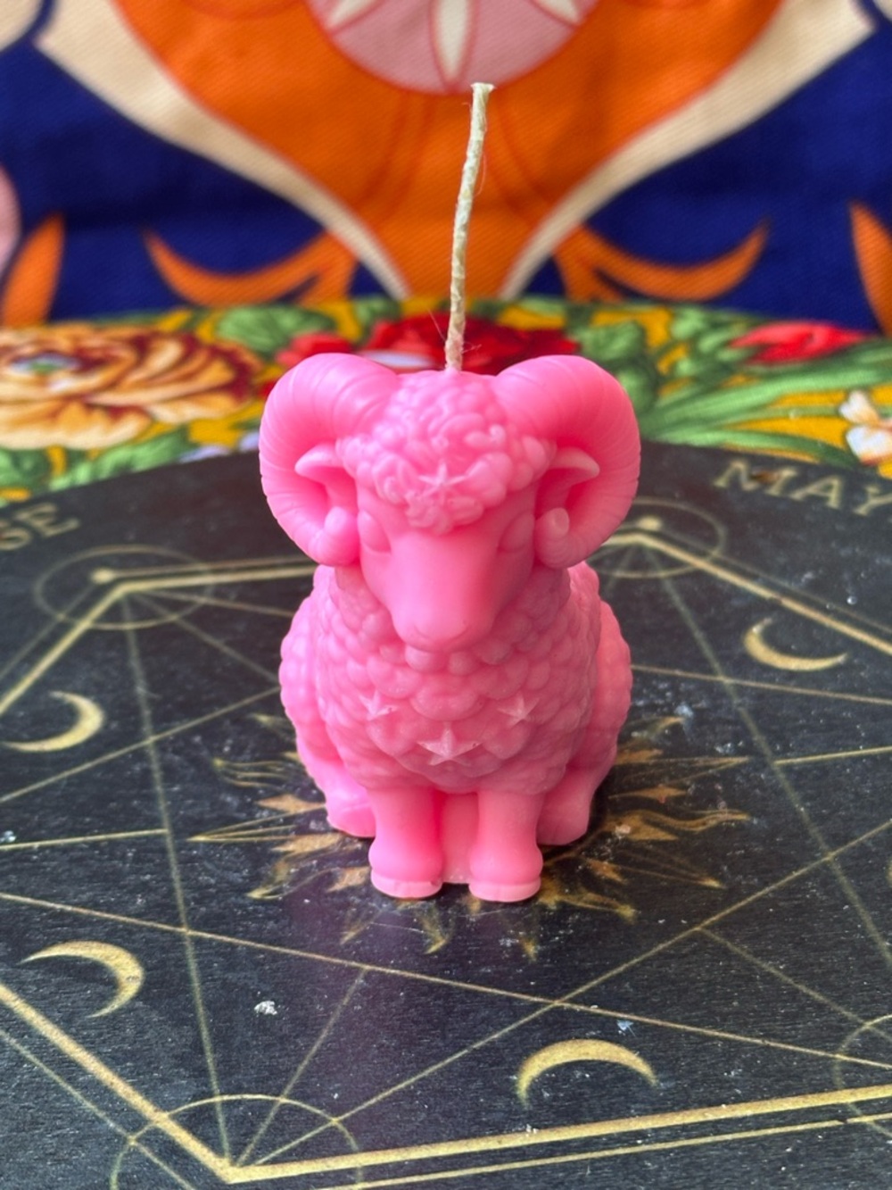 Mini Pink Ram Candle